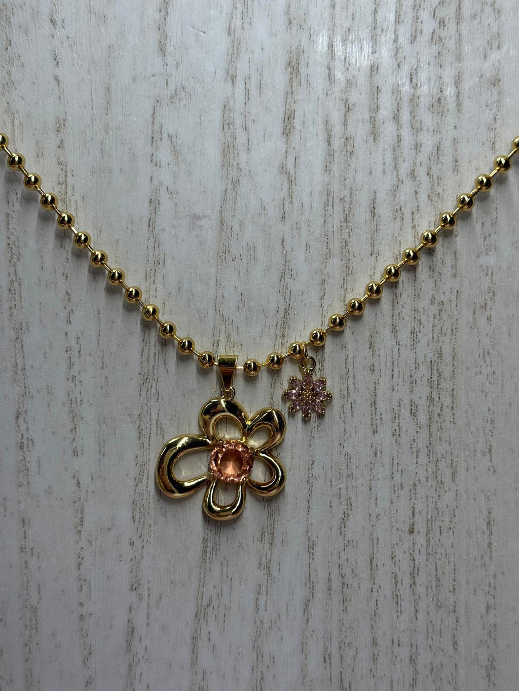 🌸Necklace pink flower 🌸